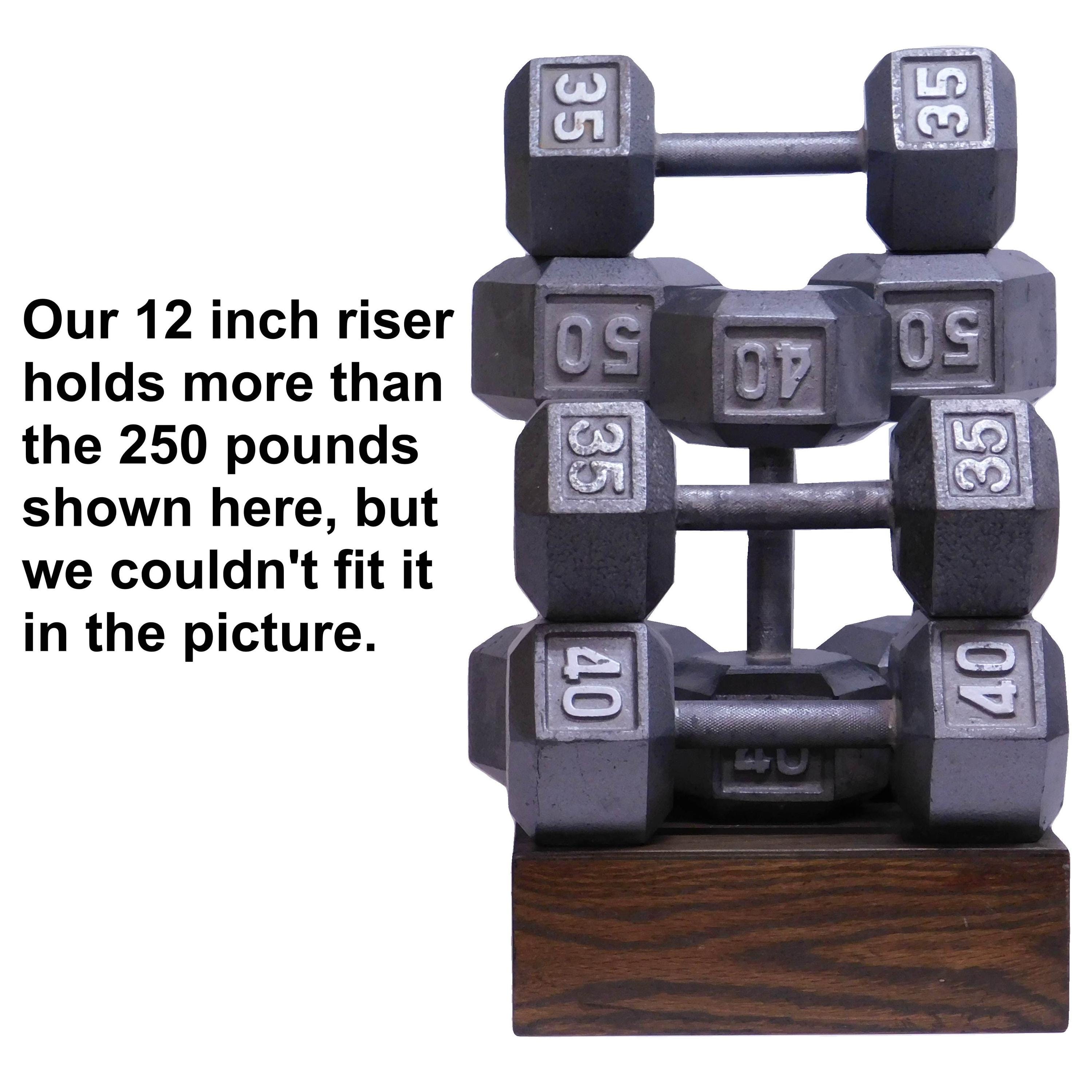 Oak Rectangular Riser, 12 Inch Length, You Choose the Width and Height ...