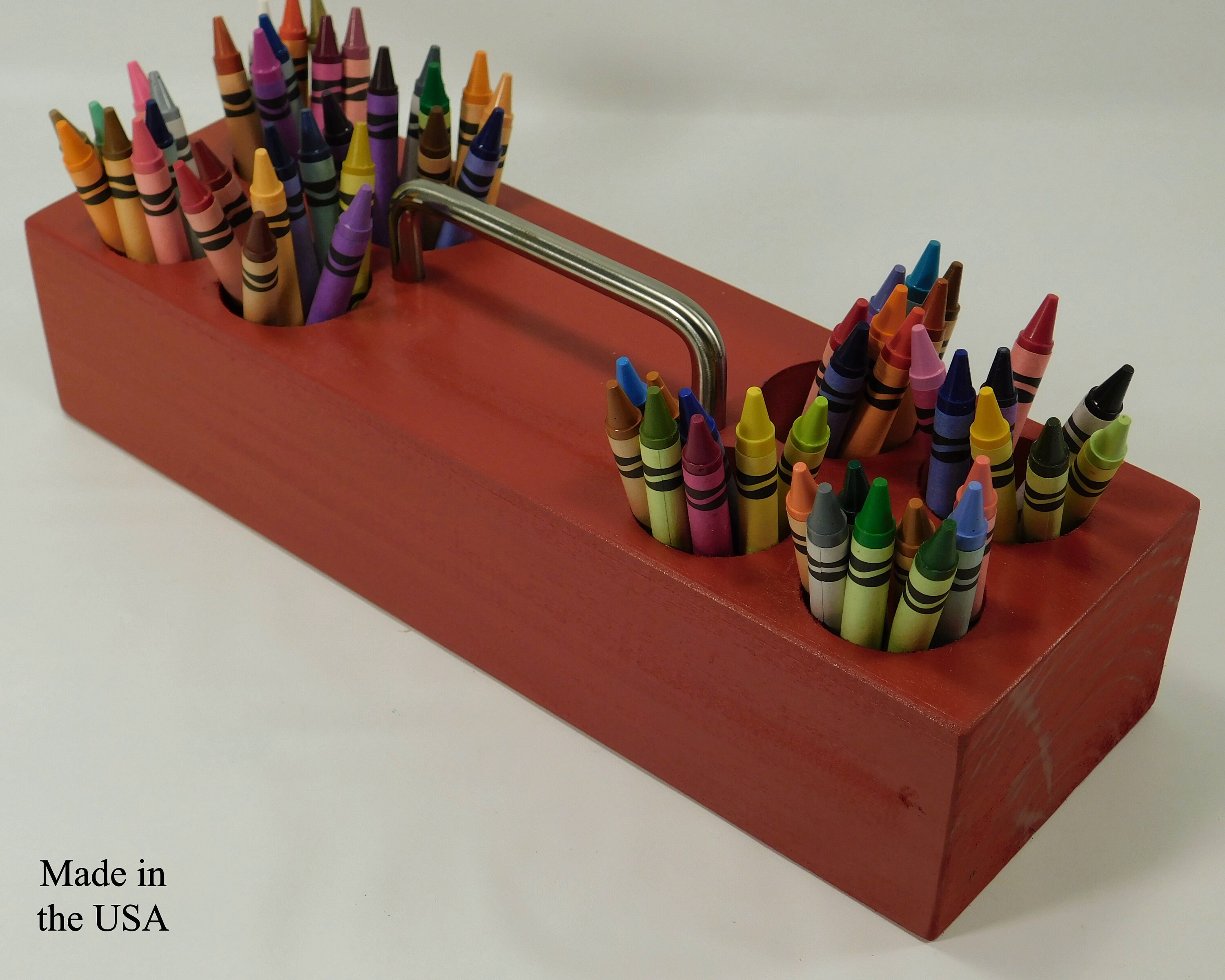 Download Large Crayon Holder Red Children Kids Crayons Wooden | Etsy