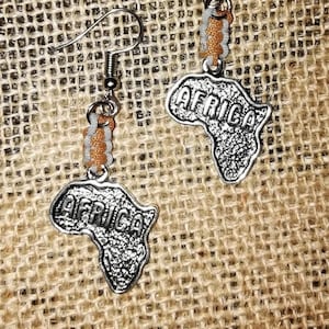 Africa Map Earrings