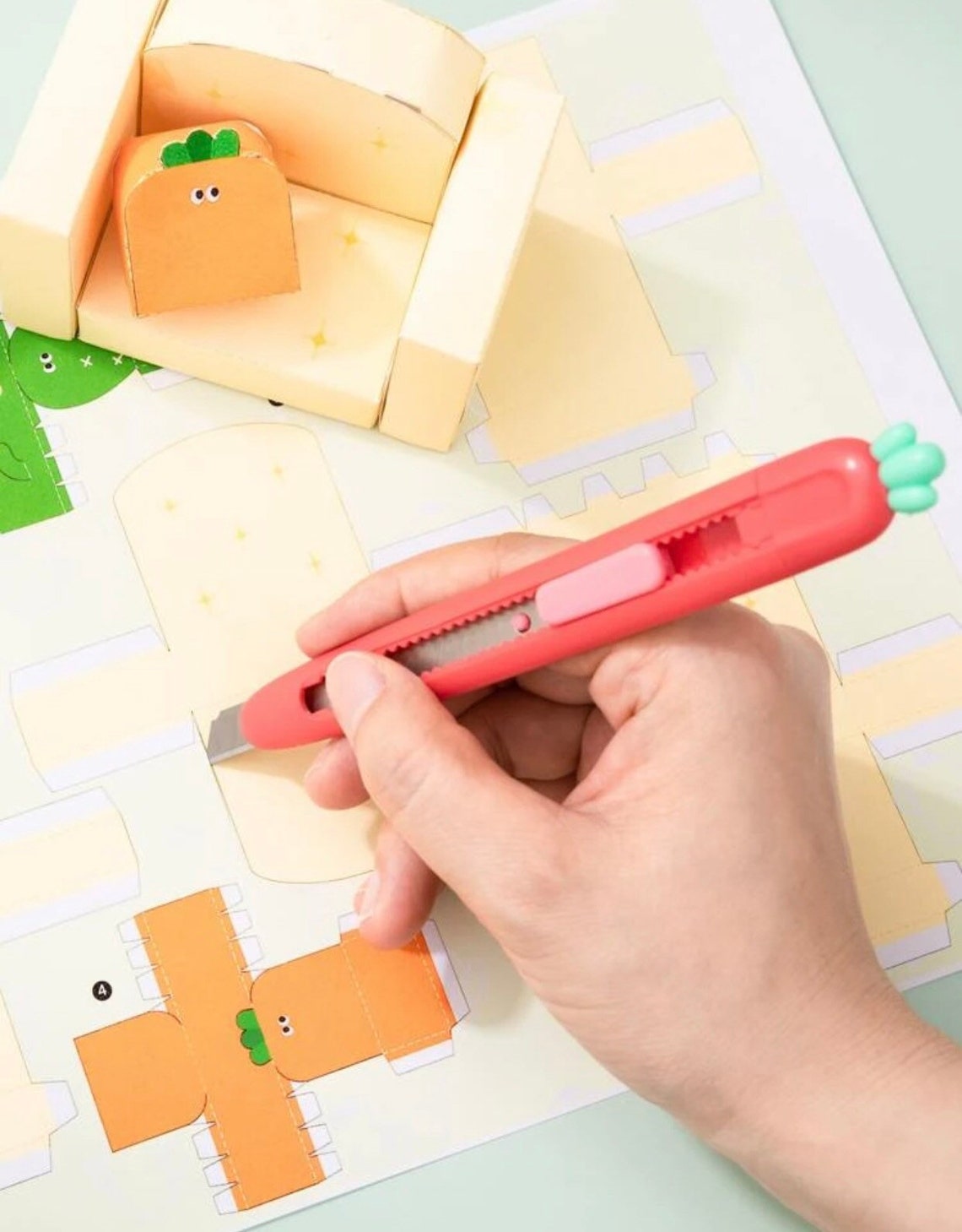 Long Strawberry Utility Knife Etsy