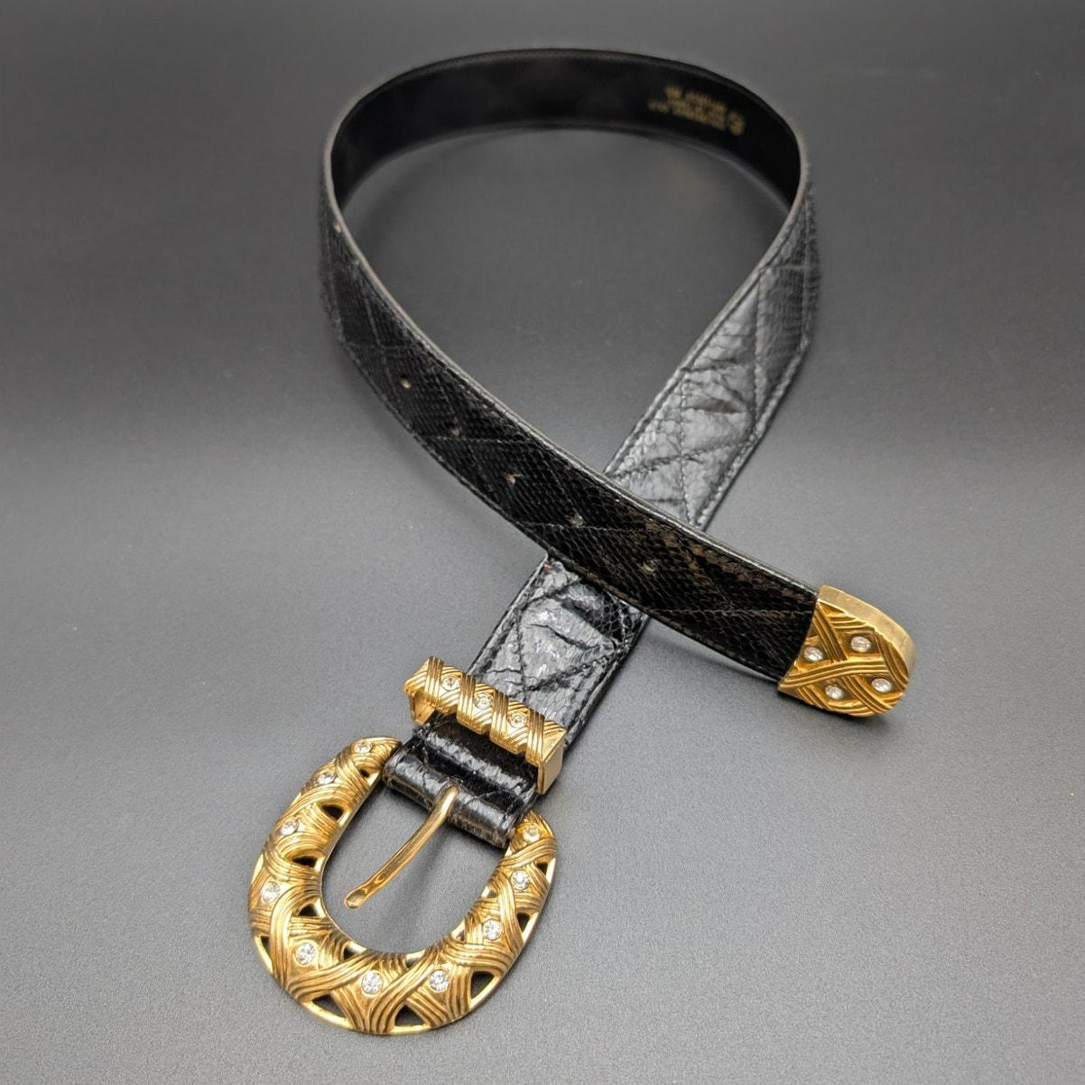 Vintage DAME Genuine Snakeskin Belt 3/4\