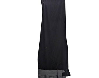 BCBG Max Azria Black Velvet Silk Dress Womens Size 6 Y2K Goth Style