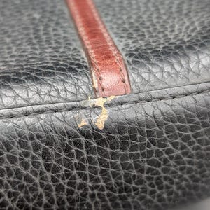Brighton Leather Shoulder Bag Womens Black Brown Pebbled Heart Grommet Charm image 5