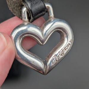 Brighton Leather Shoulder Bag Womens Black Brown Pebbled Heart Grommet Charm image 12