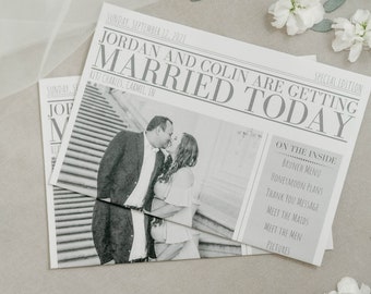 Wedding Newspaper Program - Bundle of 20 Physical Copies (After Designed)
