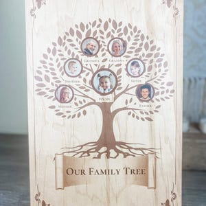 Personalized Family Tree on Wood