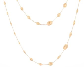 Marco Bicego Designer 18K Yellow Gold Necklace 36" Long 18K Gold Necklace Chain Lobster clasp Made in Italy