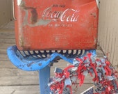 Super Rare Size Vintage Acton Manufacturing Coke Cooler Ice Chest Coke the Real Thing 40s 50s era slogan.