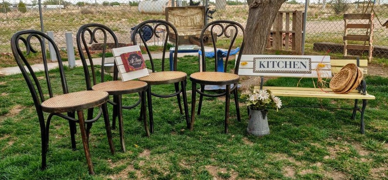 Vintage Early 1900s from Romania Thonet Bentwood A16 candy Cane heart dining chairs bistro chairs Cafe chairs set of 4 bended wood seating