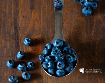 Overflowing Spoonful of Blueberries! Photographic Prints