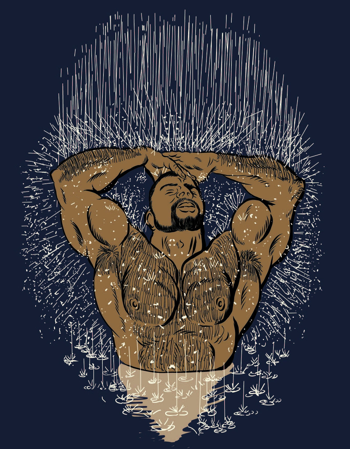 Waterfall T-Shirt/TankTop | Gay Bear T-Shirt | Gay Bear | Bear T-Shirt | Muscle | Muscle Bear | Scruff | Woof | Gay Gift | Gym | Bed