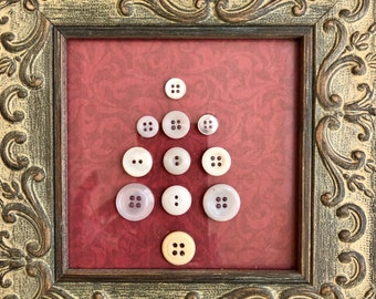 Button art Christmas tree