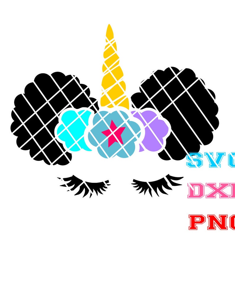 Download Afro Unicorn SVG Unipuffs svgcutting fileAfrican | Etsy