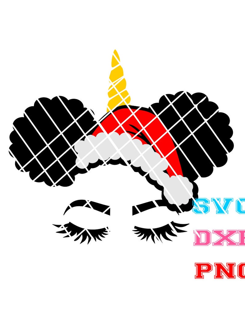 Download Christmas afro svgAfro Unicorn SVG Unipuffs svgcutting | Etsy