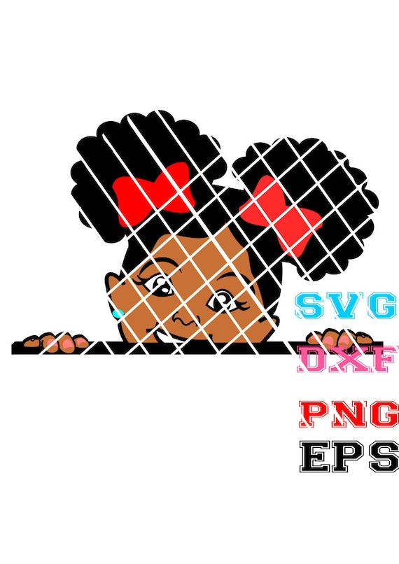 Download Peek-a-boo svgPeeking svg Afro puff girl svgSatuya Black | Etsy