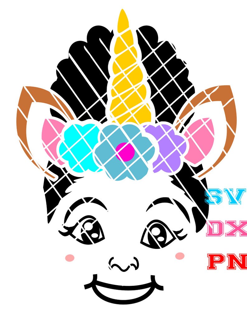 Download Afro Unicorn svgPeeking svg Afro puff girl svgElsie Black ...