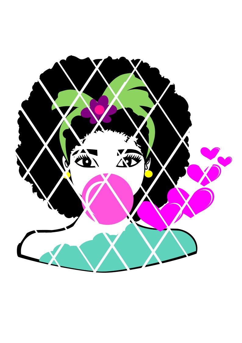 Download Afro Puff African American Svg Valentine Svg Afro Girl Silhouette Svg Black Girl Hair Afro Woman Elsa Svg Afro Puffs Svg Plastic Canvas Sewing Needlecraft