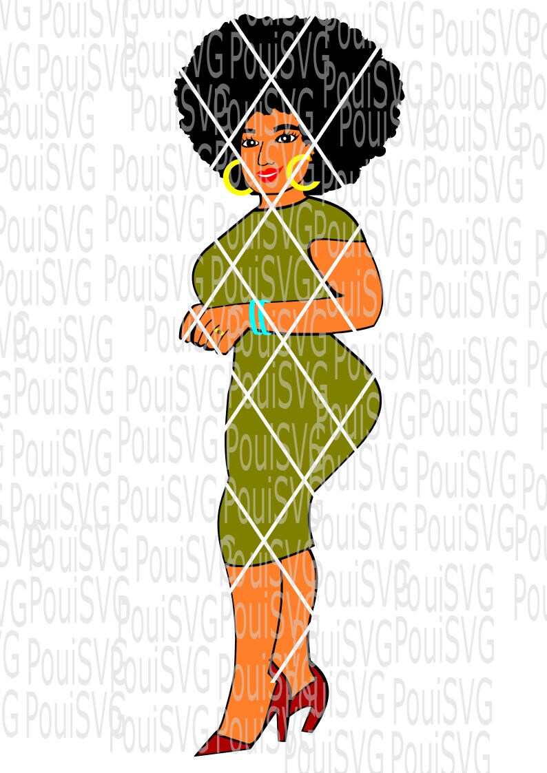 Download Sewing Fiber Afro Puffs African American Svg Full Body Svg Silhouette Svg Black Girl Hair Afro Style Afro Woman Afro Lady Svg Craft Supplies Tools