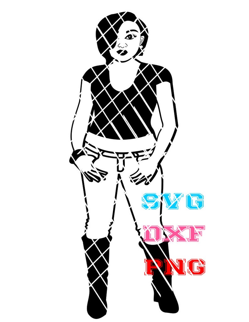 Download Sewing Needlecraft Patterns Afro Woman Svg Black Woman Svg Jenny In Boots Full Body Svg Silhouette Svg Black Girl Hair African American Svg