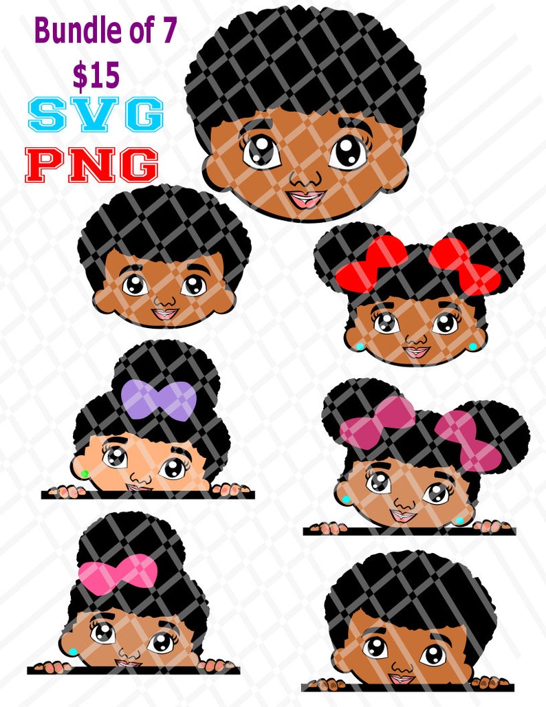 Download Peek-a-boo svg BUNDLE Peeking svg Afro puff baby girls and ...