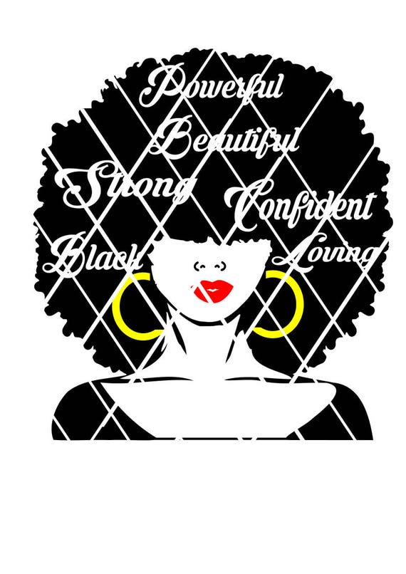 Afro Womanafro Hair Lady Svgnatural Hair Svgwords In Etsy