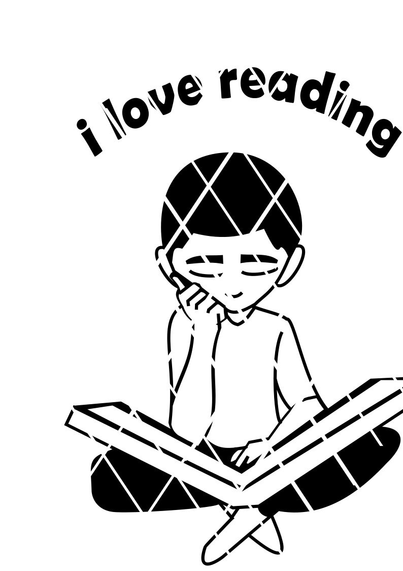 Download Afro boy reading svg Kid reads svgreading svgbooks svg | Etsy