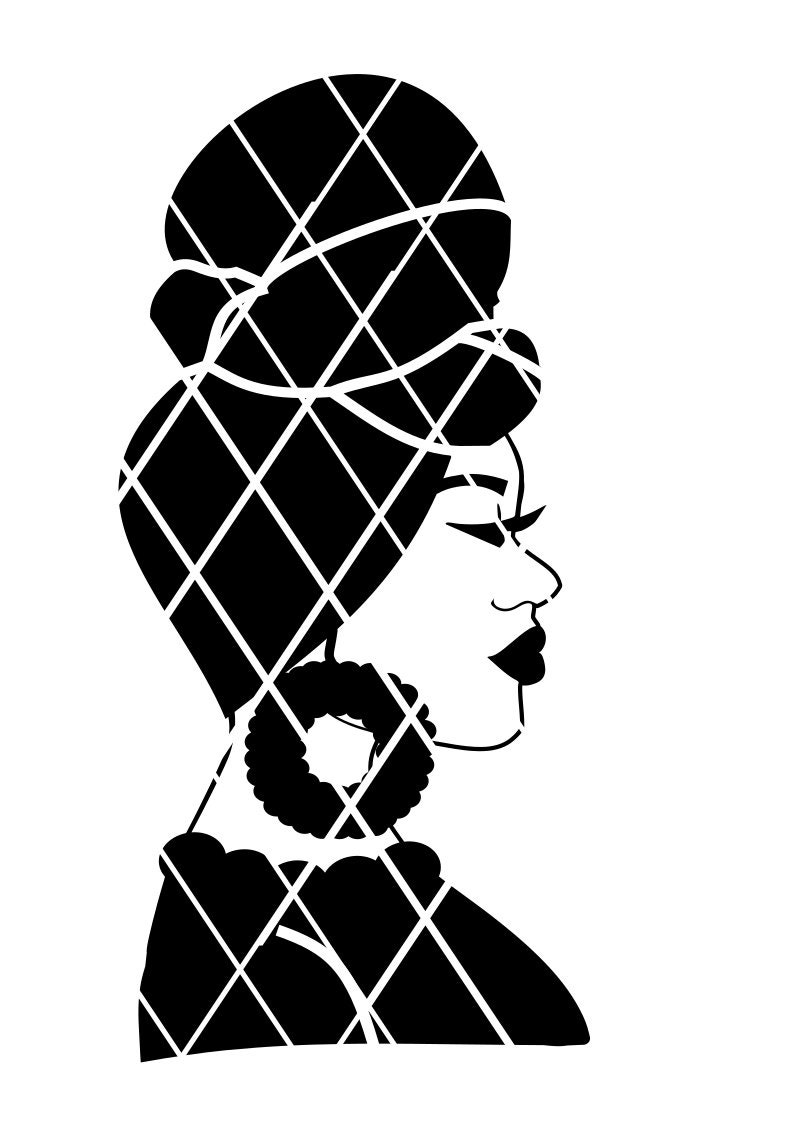 Download Afro womanBlack Woman with Headwrap svgsvg cut | Etsy