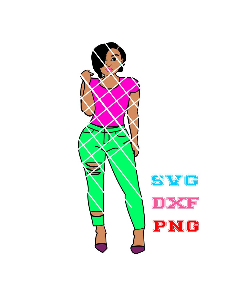 Download Plastic Canvas Sewing Fiber Afro Woman With Short Hair Svg Afro Puffs African American Svg Yana Svg Full Body Svg Silhouette Svg Black Girl Hair