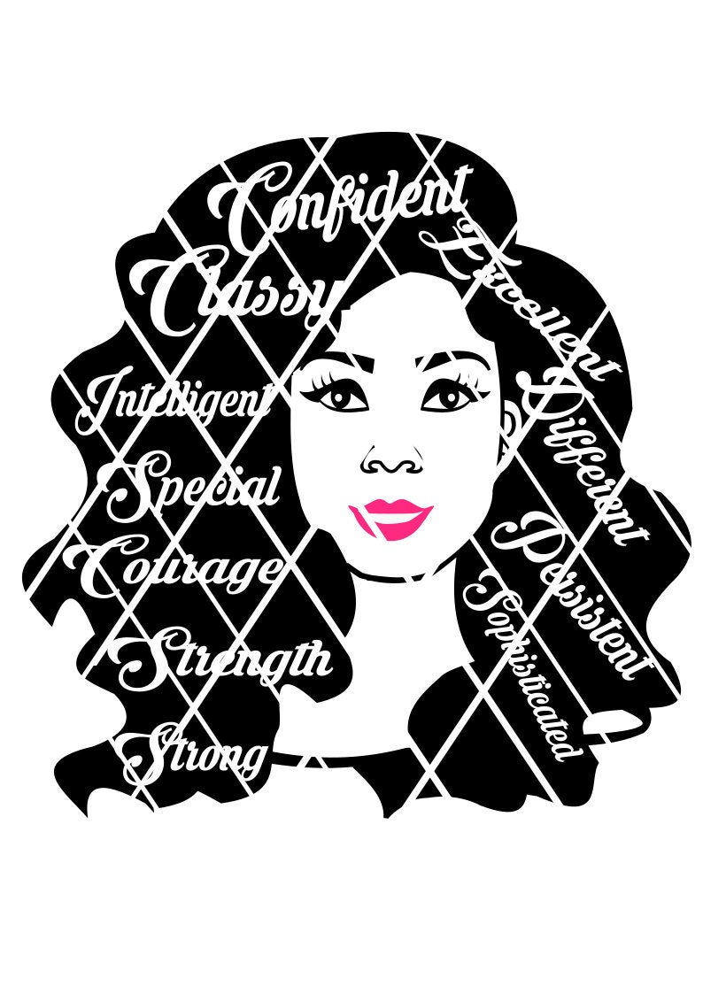 Download Plastic Canvas Sewing Fiber Nubian Svg Silhouette Svg Cricut Cut Files African American Smiling Afro Girls Afro Woman Svg Afro Svg Black Woman Svg Words In Hair Svg