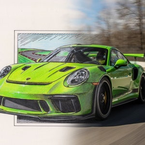 Professional car drawing, Car illustration, car art, Personalized art, Car drawing, Car painting, Car anime drawing, Custom car drawing,
