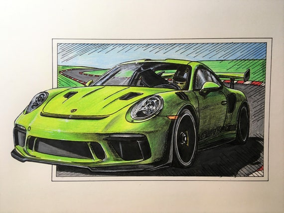 Porsche 911 Gt3 Rs Dessin Dessine A La Main Crayon Et Etsy Porsche 911 Gt3 Rs Dessin Dessine A La Main Crayon Et Etsy