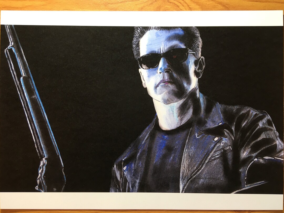 Terminator 2 Art Print A4! Arnold Schwarzenegger Art! Film Art! - Etsy