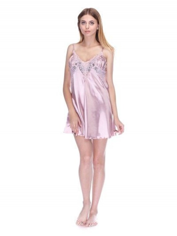 silk nightdress and dressing gown