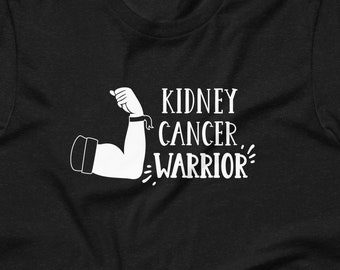 Kidney Cancer Warrior Short-Sleeve Unisex T-Shirt, Kidney Cancer Gift, Kidney Cancer Survivor, Kidney Cancer Awareness Gift