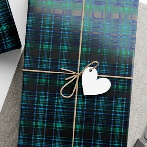 Black Watch Plaid Wrapping Paper - Tartan Holiday Gift Wrap - Classic Scottish Design, Gift Wrap Papers, Black Watch Gift Wrap