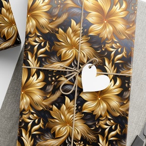 Dreamy Gold Luxury Wrapping Paper - Unique and Vibrant Gift Wrap Design, Gift Wrap Papers, Dreamy Gold Gift Wrap, Unique Wrapping Paper