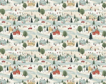 Wrapping Paper Small Town Christmas Wrapping Paper Rolls Festive Wrapping Paper Holiday Gift Wrap