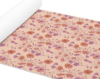 Yoga Mat Aesthetic Coquette Floral Design Premium Foam Yoga Mat Exercise Mat