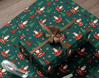 Christmas Yoga Wrapping Paper - Festive Holiday Gift Wrap with Zen Designs, Gift Wrap Papers, Yoga Wrapping Paper, Yoga Christmas Gift