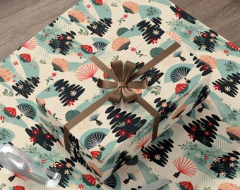 ラッピングペーパー 日本のクリスマスラッピングペーパー 日本風の誕生日ギフトラップ 日本の雰囲気のラッピングペーパー 日本のクリスマススクラップブック