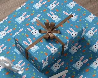 Bunny Rabbit Wrapping Paper Roll - Cute Gift Wrap for Easter, Birthdays, and More - Bunny Design, Gift Wrap Papers
