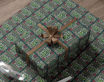 Wrapping Paper Santa Isn't Real Wrapping Paper Funny Christmas Gift Wrap Rude Wrapping Paper Hilarious Gift Wrap Adult Wrapping Paper Roll