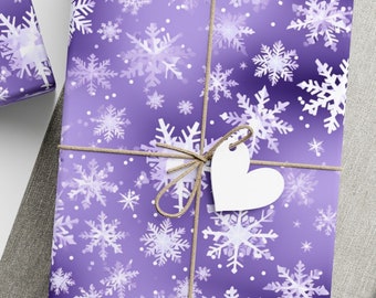 Geschenkpapier Lila Schneeflocke Geschenkpapier Geschenkverpackung Schneeflocke Schön Peri Lavendel Lila Wrap Festlich Elegant Feiertag