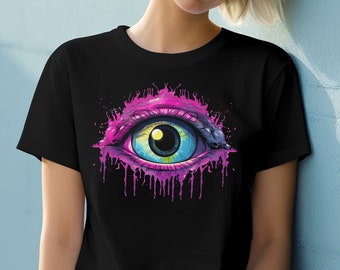 T Shirt Weirdcore Eyeball T-Shirt Dreamcore Aesthetic Tshirt Grunge Clothing Edgy Trippy Shirt Horror eGirl Fashion Dark Pastel Goth Unisex