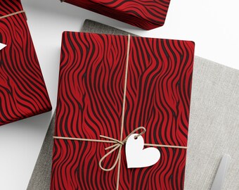 Rotes Geburtstags-, Feiertags- und Weihnachtspapier - Festliche Geschenkpapierrolle - Geschenkverpackungen - Saisonales Feier-Dekor, Geschenkpapiere
