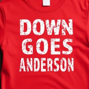 Down Goes Anderson Unisex t-shirt, Down Goes Anderson Unisex T-Shirt | Funny Boxing Tee | Knockout Punch Shirt | Boxing Fans Gift