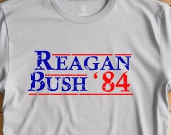 Reagan Bush '84 Unisex t-shirt, Reagan Bush '84 Unisex Political T-Shirt - Election Tee, Ronald Reagan And Bush 1984