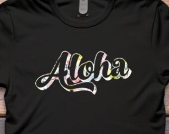 Aloha Unisex t-shirt, Aloha T-Shirt | Hawaiian Inspired Tee | Summer Beach Shirt, Aloha Tee, Hawaii Graphic Tee, Aloha Hawaii T-Shirt