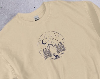 Bluza kempingowa Outdoor Granola Girl haftowana unisex bluza z okrągłym dekoltem szacunek dla lokalnej przyrody prezent ekologiczny koszulka miłośnik natury