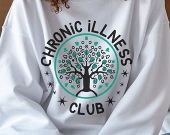 Sweatshirt Chronic Illness Club Unisex Crewneck Sweatshirt Flare Day Sweatshirt Dysautonomia Awareness Migraine POTS Chronic Fatigue Spoonie